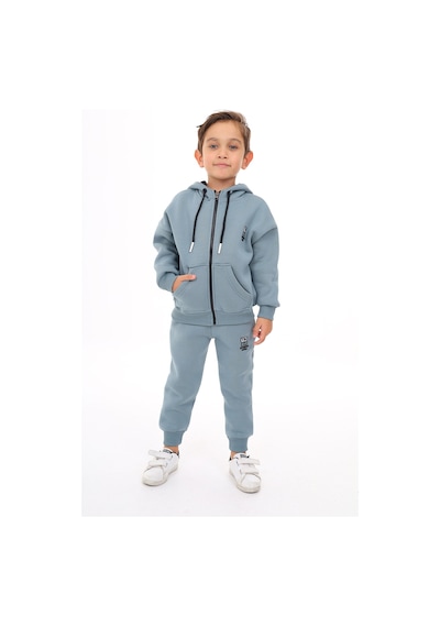 Toontoy Kids Toontoy Erkek Çocuk Nakışlı Eşofman Takım Açık Mavi