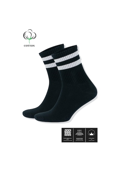 Kral Socks Kadın Erkek Düz Çizgili 10 Çift Çeyrek Soket Tenis Model Pamuklu Terletmez Çorap Seti Asorti