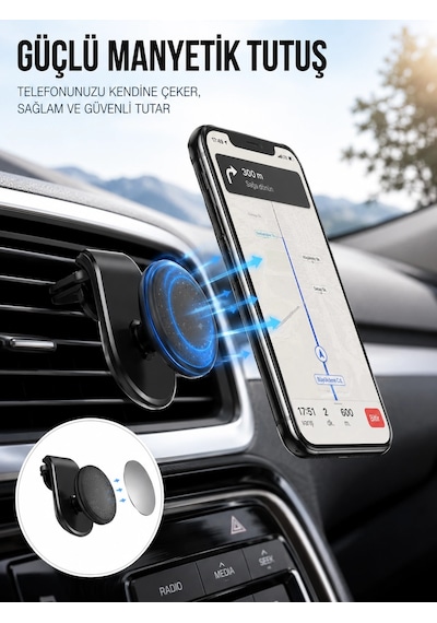 Kalorifer Izgaralı Manyetik Telefon Tutucu Sarsıntı Geçirmez Yeni Nesil Diğer