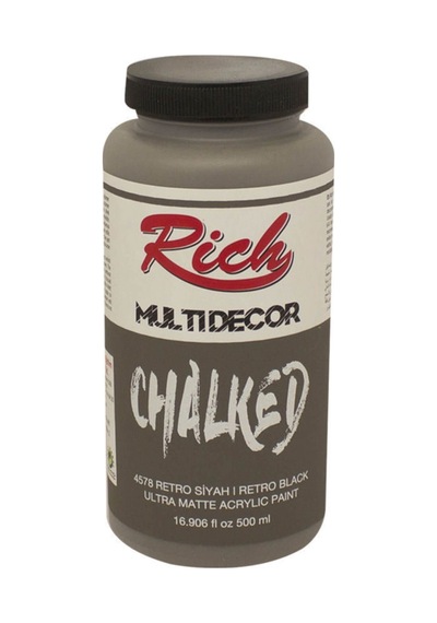 Rich Multi Decor Chalked Akrilik Boya 500 Cc. 4578 Retro  Siyah
