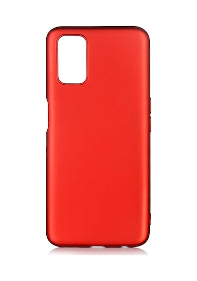 Noktaks - Oppo A92 Uyumlu - Kılıf Mat Soft Esnek Premier Silikon Kapak - T13656 - Kırmızı Kırmızı