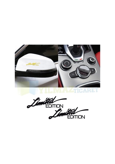 Limited Edition Oto Sticker Kelebek Cam Tampon Yapıştırma 2 Adet