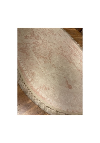 Daphne 10305a 160x230 Pembe Oval Halı Mor