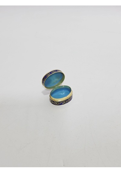Antika Cloisonne Minyatür Kutu 3,5x2,7cm 091