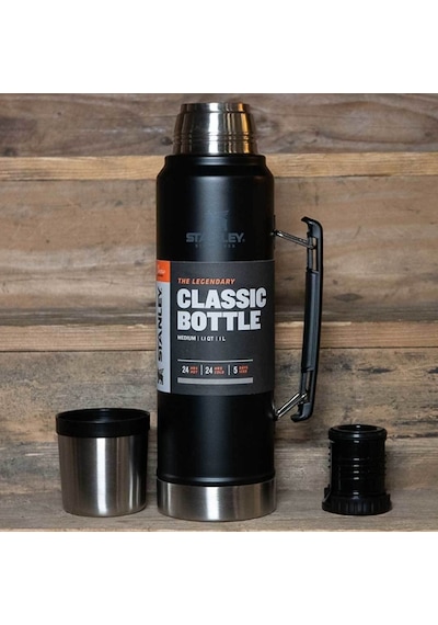 Stanley Legendary Klasik Vakumlu Paslanmaz Çelik Termos 1lt - Matte Black Pebble