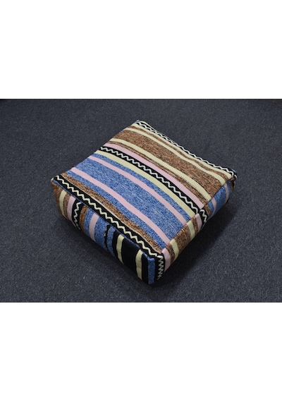 Zehra Abla Halı Yeni El Dokuma Dekoratif Puf Köşe Minderi Kırlent Kılıfı Kilim 6222