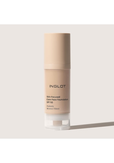 Inglot Skin Focused Care Face Foundation SPF50 Porcelain Beige