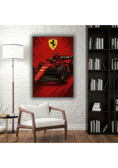 Formula 1 Motors Temalı Dekoratif Cam Tablo -14