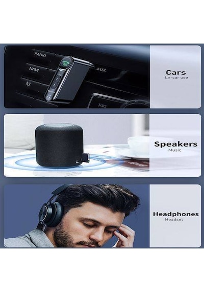 Baseus Wireless 3.5Mm Aux Bluetooth Araç Kiti