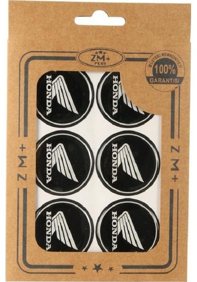 HONDA Koruma Takozu Damla Etiket Sticker Ø39 mm SİYAH