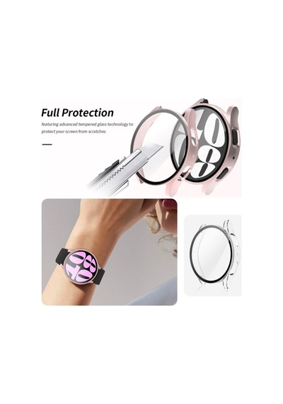 Samsung Uyumlu Galaxy Watch 6 44mm Sert Pc Kasa Ve Ekran Koruyucu Zore Watch Gard 14