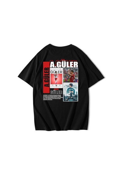 Brz Collection Unisex Oversize Arda Güler T-shirt-siyah Siyah
