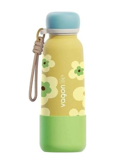 Vagonlife Çelik Pipetli Kullanım Ip El Askılı Matara/termos Vgn1105 550ml - Sarı