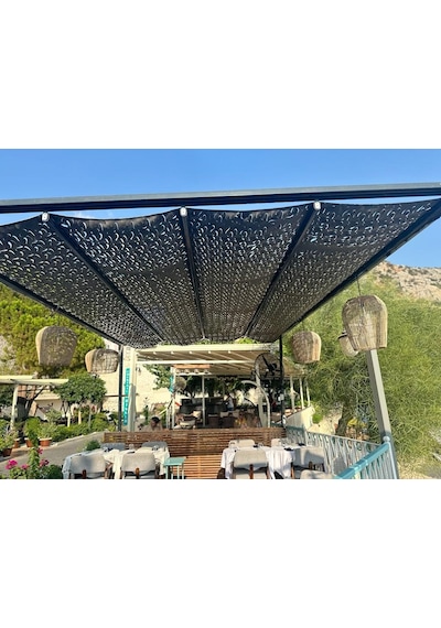 Kamuflaj Örtü Ağ İthal Kumaş Gölgelik Dekoratif Antrasit Renk File 3 M X 4 M