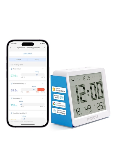 Meross Akıllı Sıcaklık Ve Nem Sensörü Ms130 Apple Home Destekli