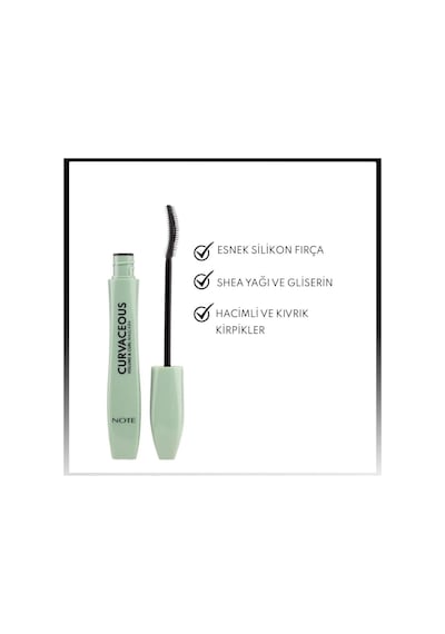 Note Cosmetics Curvaceous Hacim ve Kıvırma Etkili Maskara - Siyah