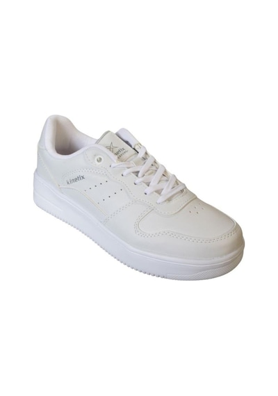 Kinetix Unisex 36-40 Beyaz Cilt Kalın Taban Sneaker Günlük Spor Ayakkabı 001