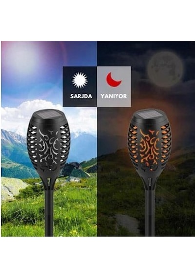 Solar Alev Efektli Bahçe Lambası Diğer
