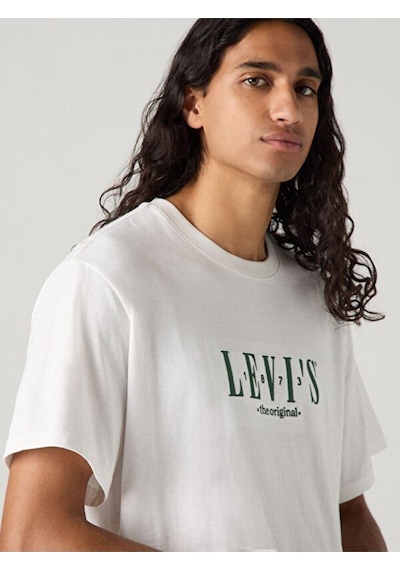 Levi's Lse Ss Relaxed Fit Tee Serif Logo White Erkek T-shirt A2082-0258-4735 Beyaz
