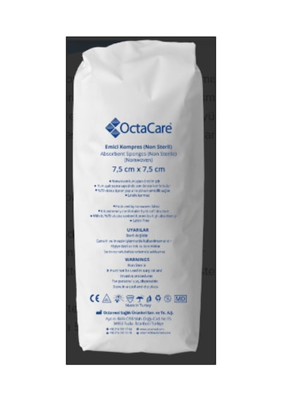 Octacare Emici Kompres 8 Kat Nonsteril 7,5cm X 7,5cm 100 Adet
