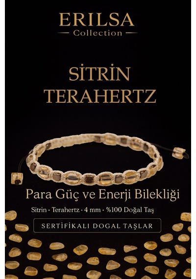 Sertifikalı Para Güç Ve  Bilekliği Sitrin Ve Terahertz Do Çok Renkli