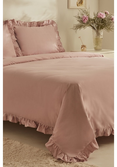Karaca Home Pure %100 Pamuk Çift Kişilik Nevresim Takımı Pudra