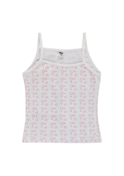 Civil Girls Cute Kalp 2-12 Yaş Kız Çocuk 2'li Atlet - Standart