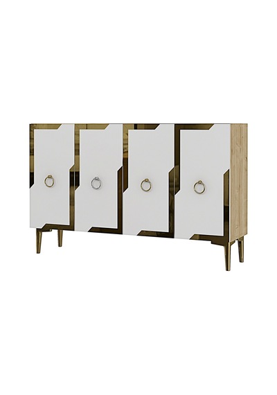 Ka1233dbg Seza120 Konsol, Kahve Köşesi Ve Tv Sehpası, Çok Amaçlı Dolap Safirmeşe - Beyaz - Gold 120cm Ka1233dbg Seza120 Konsol, Kahve Köşesi Ve Tv Sehpası, Çok Amaçlı Dolap Safirmeşe - Beyaz - Gold 120cm
