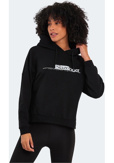 Slazenger Magnet Kadın Sweatshirt Siyah St22Wk030-500 Siyah