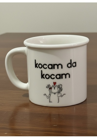 Porselen Kupa Yazılı 250 Cc Beyaz