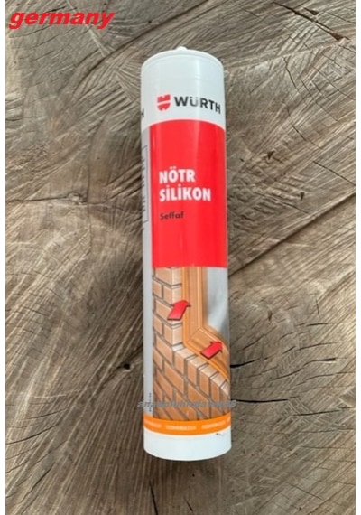 Würth Nötr Silikon Şeffaf Renk Dış Cephe Cam Metal Güçlü Yapıştırıcı 310ml