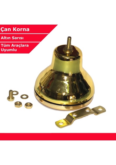Gold Serisi Çan Tramvay Korna Tekli Krom Röle Gerekmez Kolay