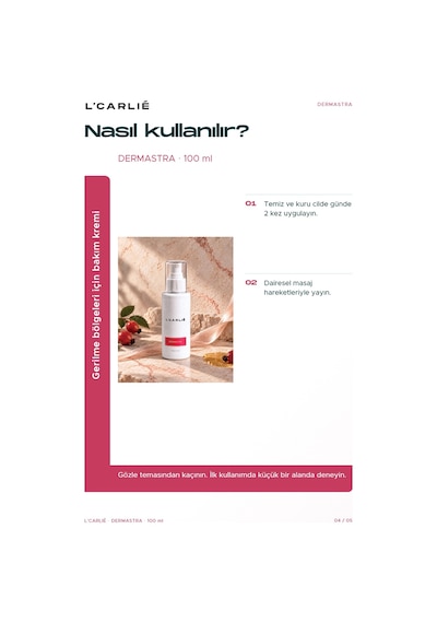 L'carlıe Dermastra Gerilme Bölgeleri Bakım Kremi Vücut 100 Ml