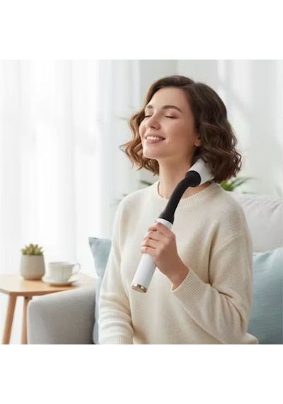 Buffer 4 Farklı Başlıklı Uzun Saplı Derin Doku Masaj Tabancası, Boyun, Omuz Ve Sırt İçin Ergonomik Saplı Çok