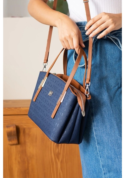 Just Polo Kadın Yeni Sezon 5 Bölmeli El Ve Omuz Çantası 4030mh 2066mh Lacivert - Taba 72240467