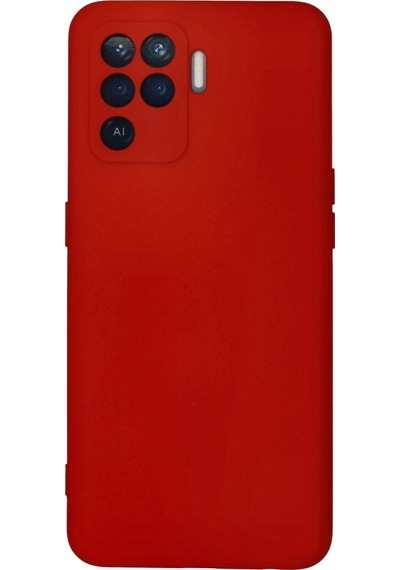 Uryport Oppo Reno 5 Lite Kılıf Nano İçi Kadife Silikon - Kırmızı