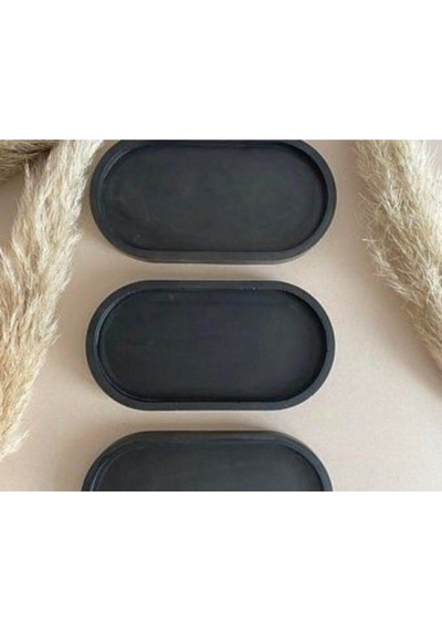 Bernami Mumluk Şamdanpinterest Dekoratif Oval Beton Biblo Tabak Beton Takı Tabağı Mum Tabağı Organizer Mumluk Tütsülük Diğer