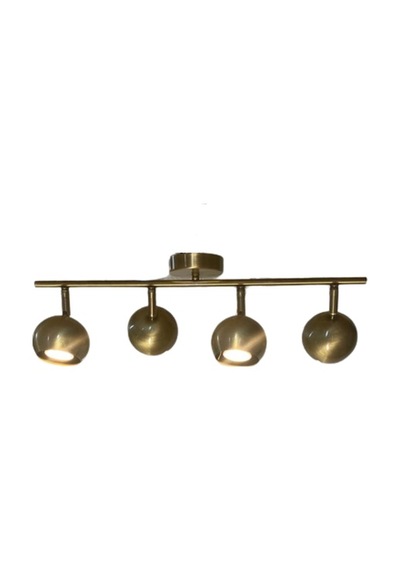 Rsylight Metal Modern 4 Lü Eskitme Kaplama Led Spot Hareketli Avize Beyaz Ampullü-rys90190106