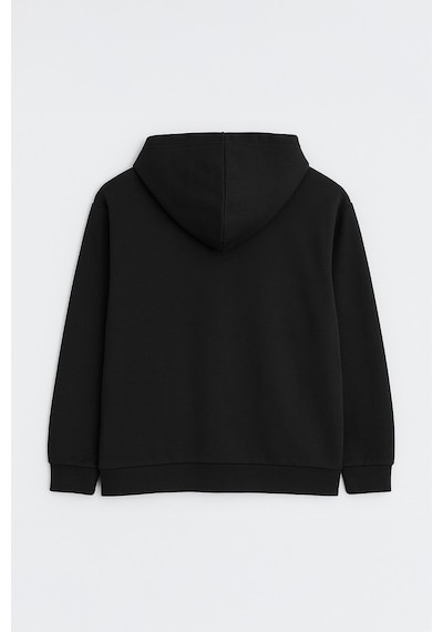 Mixray 2025 Kadın Fermuarlı Basic Kapüşonlu Modal Sweatshirt Hoodie Siyah