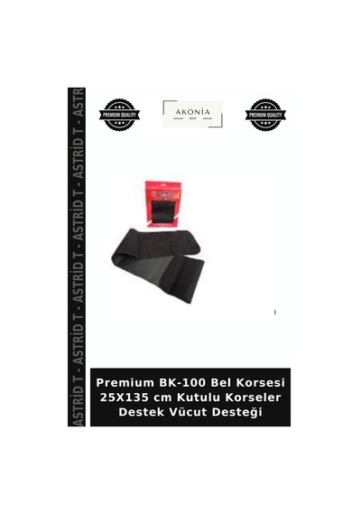 Premium Bk-100 Bel Korsesi 25x135 Cm Kutulu Korseler Destek Vücut Desteği