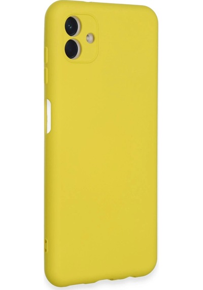 Newface - 739 - Samsung Galaxy A04e Kılıf Nano İçi Kadife Silikon - Metemıx - - Sarı