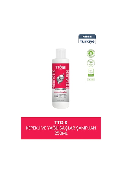 Tto-x Prebiyotik & Kolajen Kepekli Ve Yağlı Saçlar Şampuan 250ml Tüm Saçlar