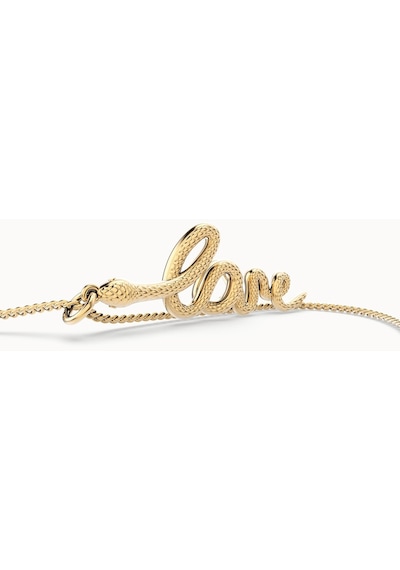 Chocli 18 Ayar Altın Kaplama Love Snake Kolye Siyah - Pembe