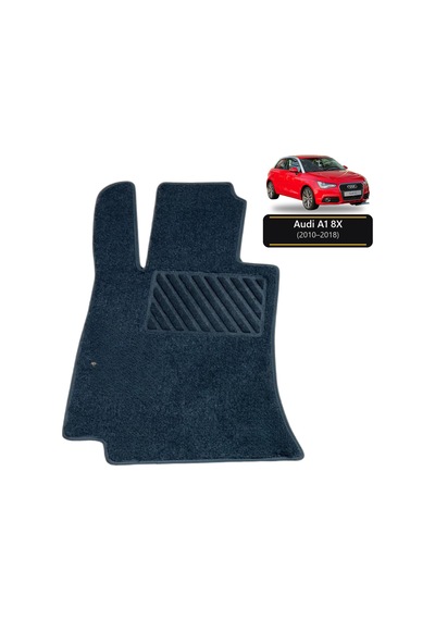Oto Halı Paspas Seti Audi A1 8x 2010 2018 Uyumlu - Siyah Logosuz Kaymaz & Şık Tasarım