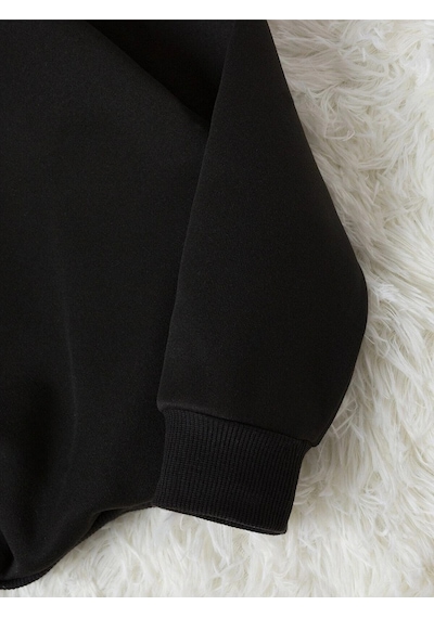 Startmore Adrift Balance Renkli Oversize Bisiklet Yaka Pamuklu Sweatshirt Siyah Siyah