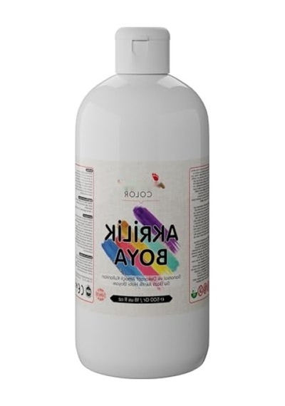 Beyaz Akrilik Boya, 500 Gr 0,15 L