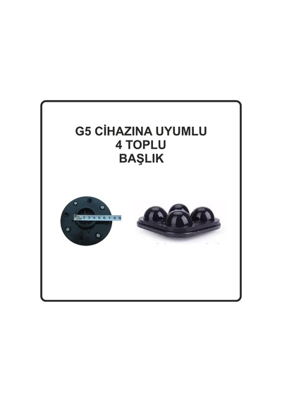 G5 Masaj Aleti Uyumlu 4 Toplu Başlık Karışık