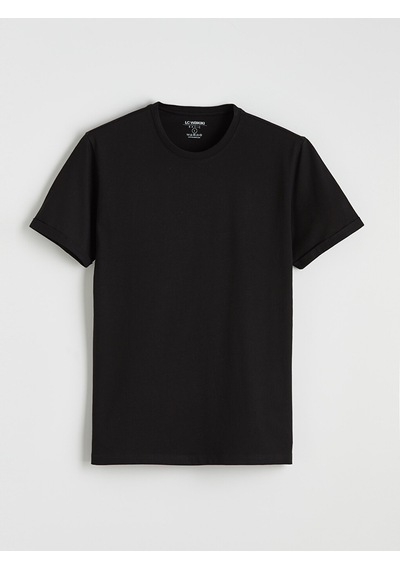 Lcwaıkıkı Classic Siyah Slim Fit %100 Pamuk Basic Tişört