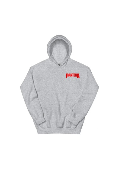 Startmore Gri Unisex Rock Grubu Pantera Logo Baskı Kapüşonlular Moda Sokak Hip Hop Er Gri
