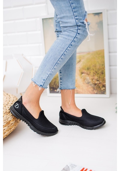 Nesil Shoes Dvm 801 Siyah Faylon Taban Kadın Yürüyüş Ayakkabısı-siyah Siyah
